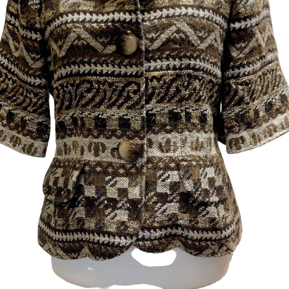 Doncaster Brown Button Front Blazer Jacket Suit -… - image 6